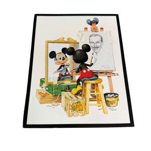 Disney Mickey Mouse Walt Disney Self Portrait Postcard Art Print Collectible